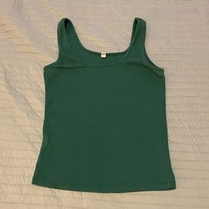 Kotn green ribbed tank top
